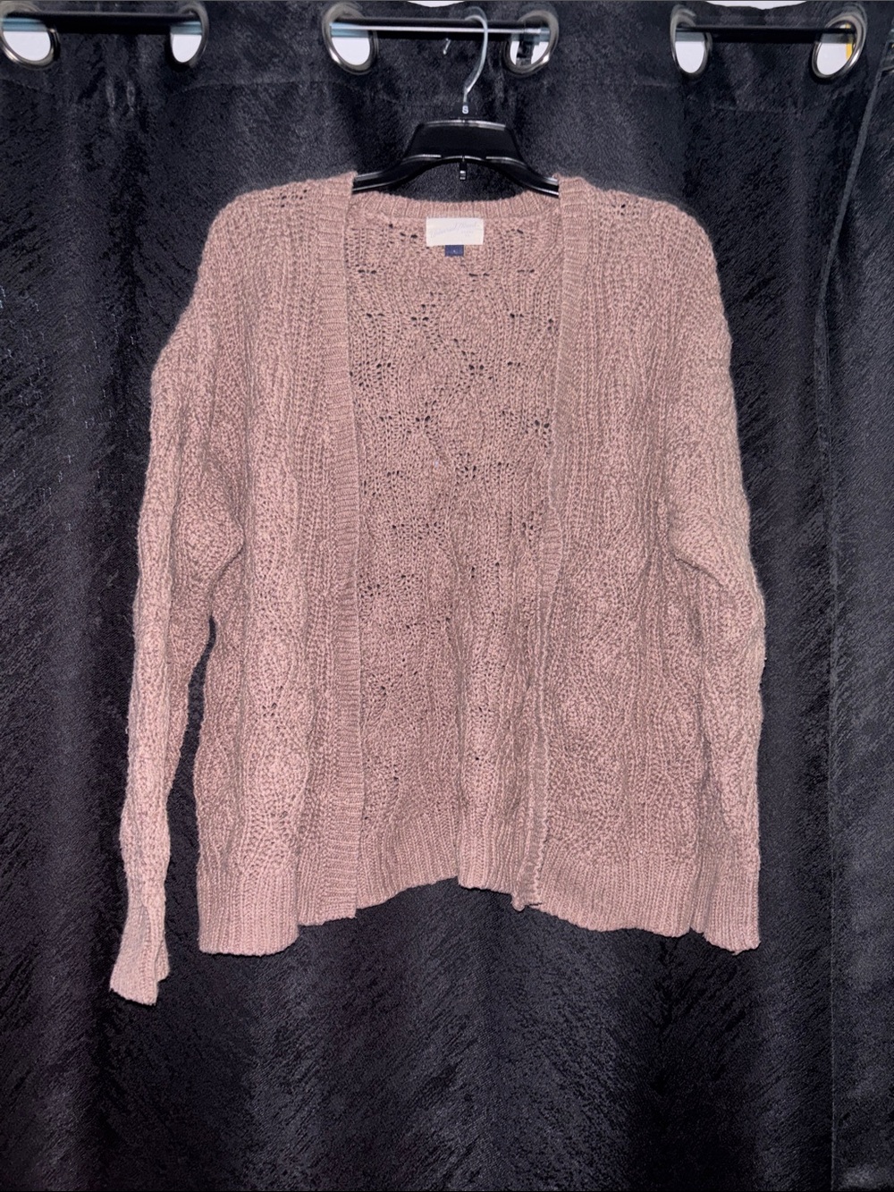 4 for $25 Cozy Open-Front Pink Cable Knit Women’s Cardigan